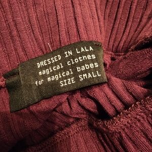 Dressed in LALA merlot playsuit size small